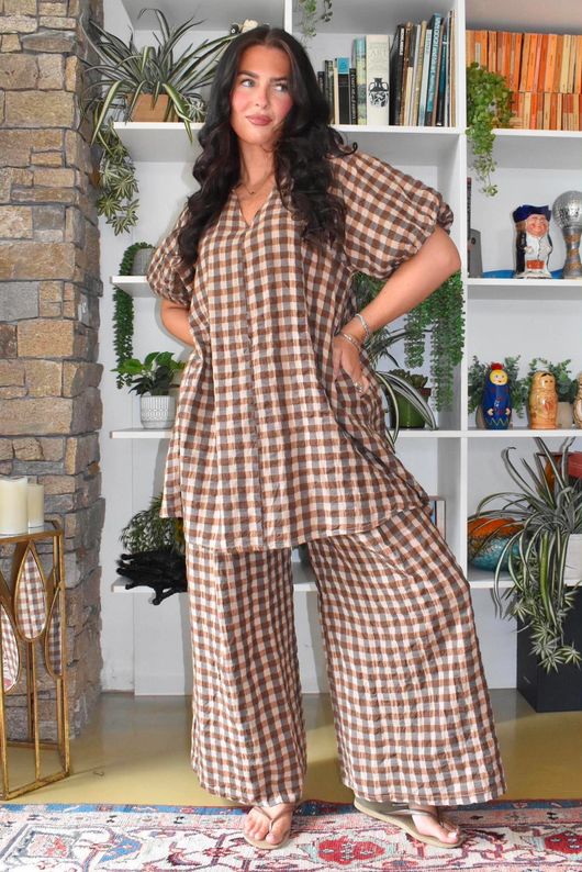 Bibi Gingham Pocket Tunic Naturals
